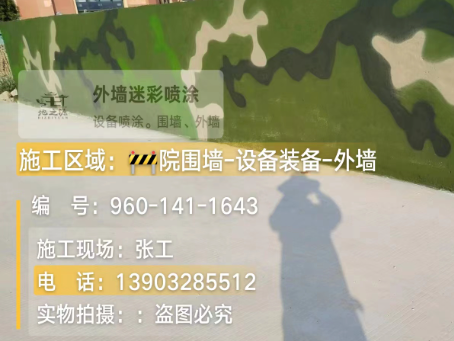 齐齐哈尔 迷彩漆喷涂价格（按平方米计费）